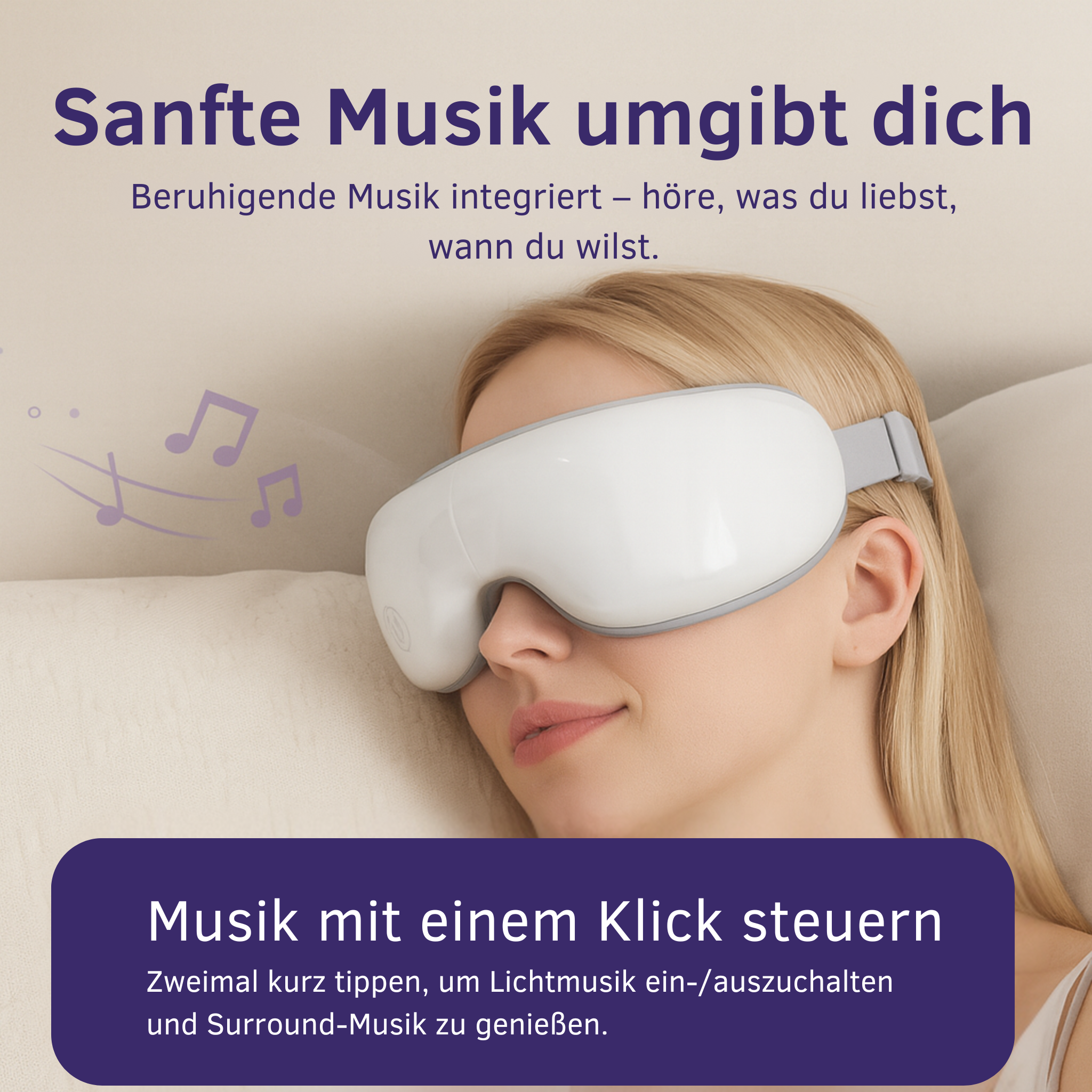 Augenmassagegerät mit Wärme und Vibration