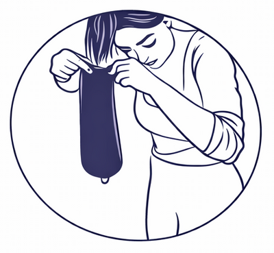 Bereite es zum Überziehen vor.